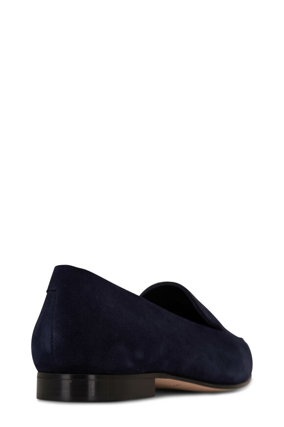 Manolo Blahnik - Pitaka Navy Suede Loafer 