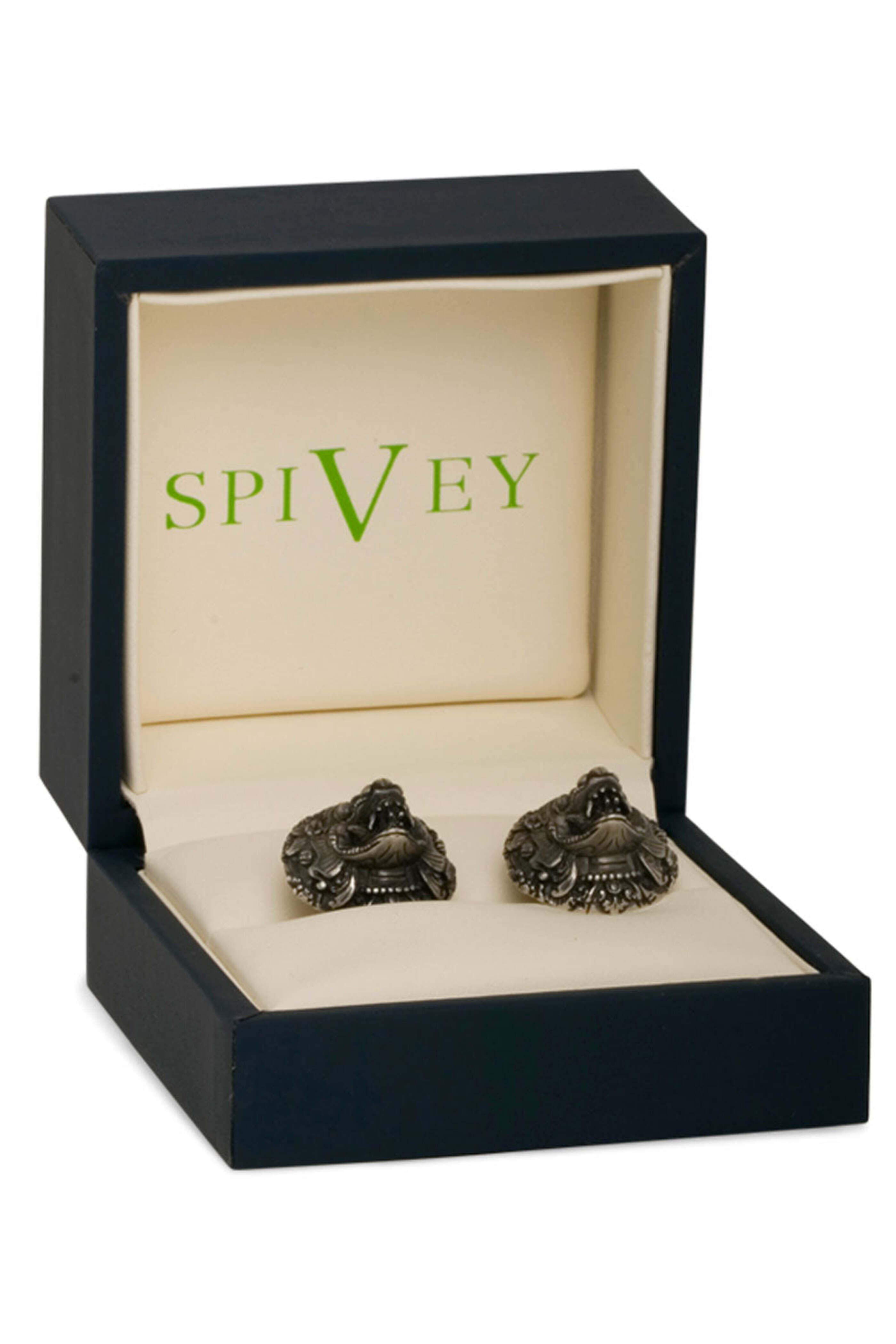 Spivey - Matte Sterling Silver Garuda Cufflinks