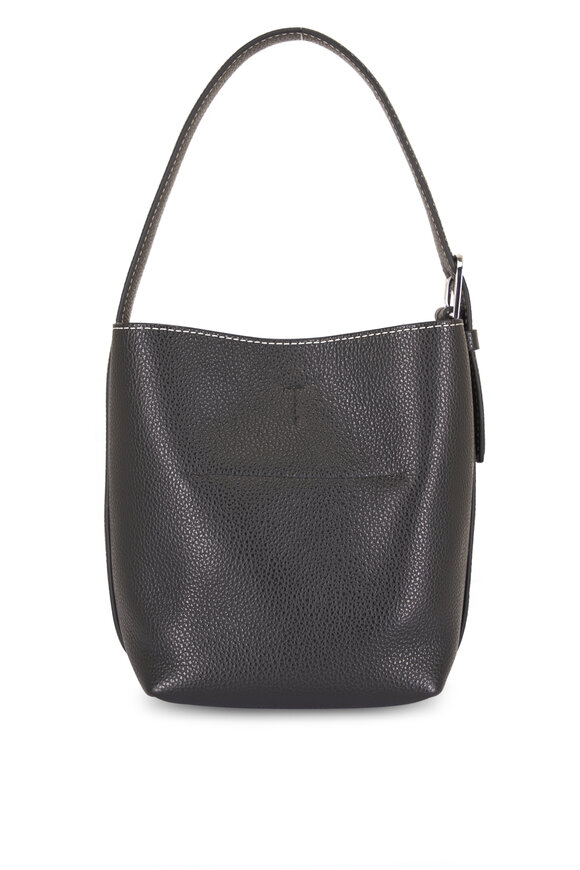 Totême Small Belted Black Grained Leather Tote - view 3