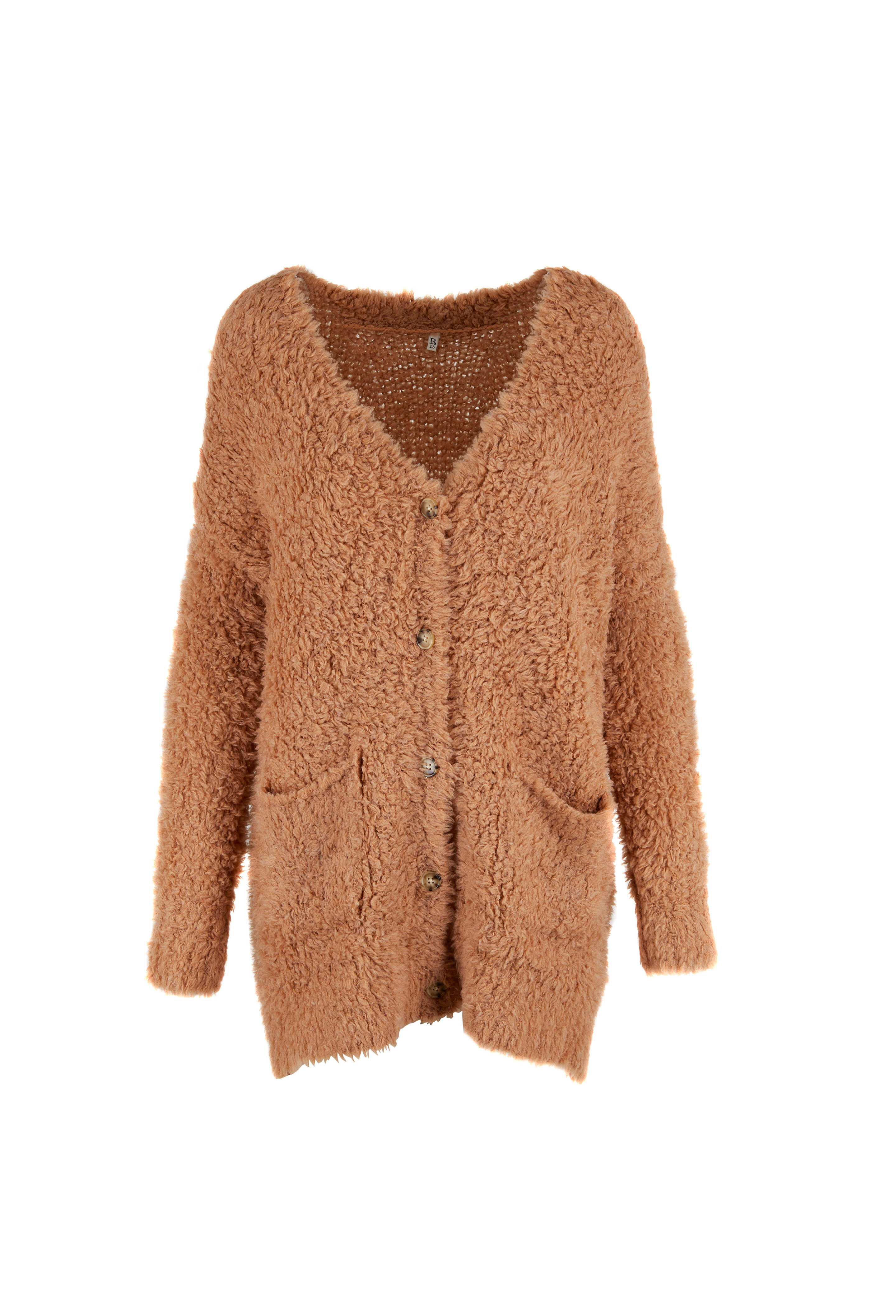 R13 Teddy Bear Oatmeal Cardigan Mitchell Stores