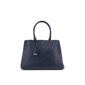 バッグ Anya Hindmarch Featherweight Ebury Tote Anya Hindmarch - Ebury Featherweight Navy Blue Leather Large