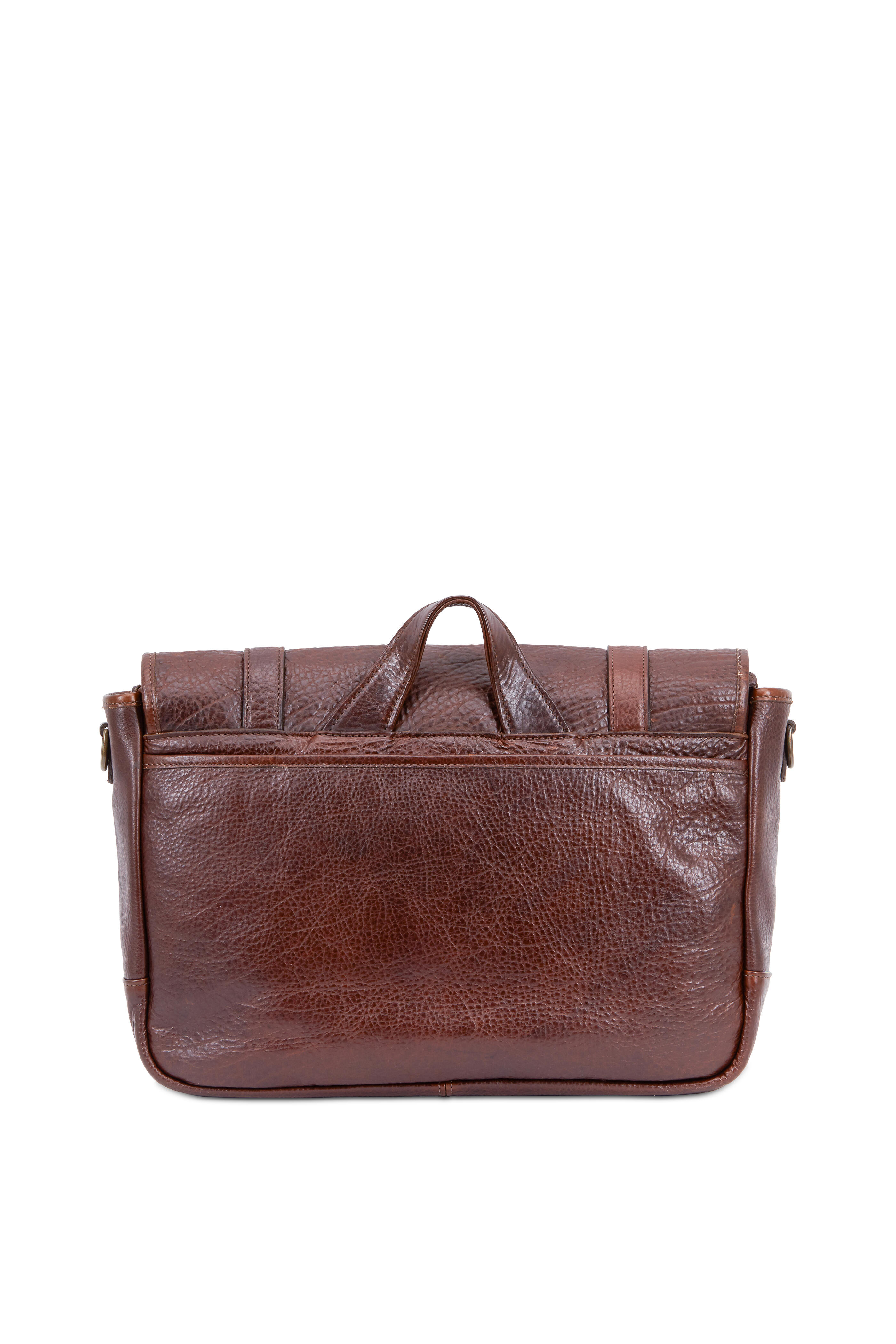 Moore & Giles - Carlton Brown Bison Leather Courier Bag