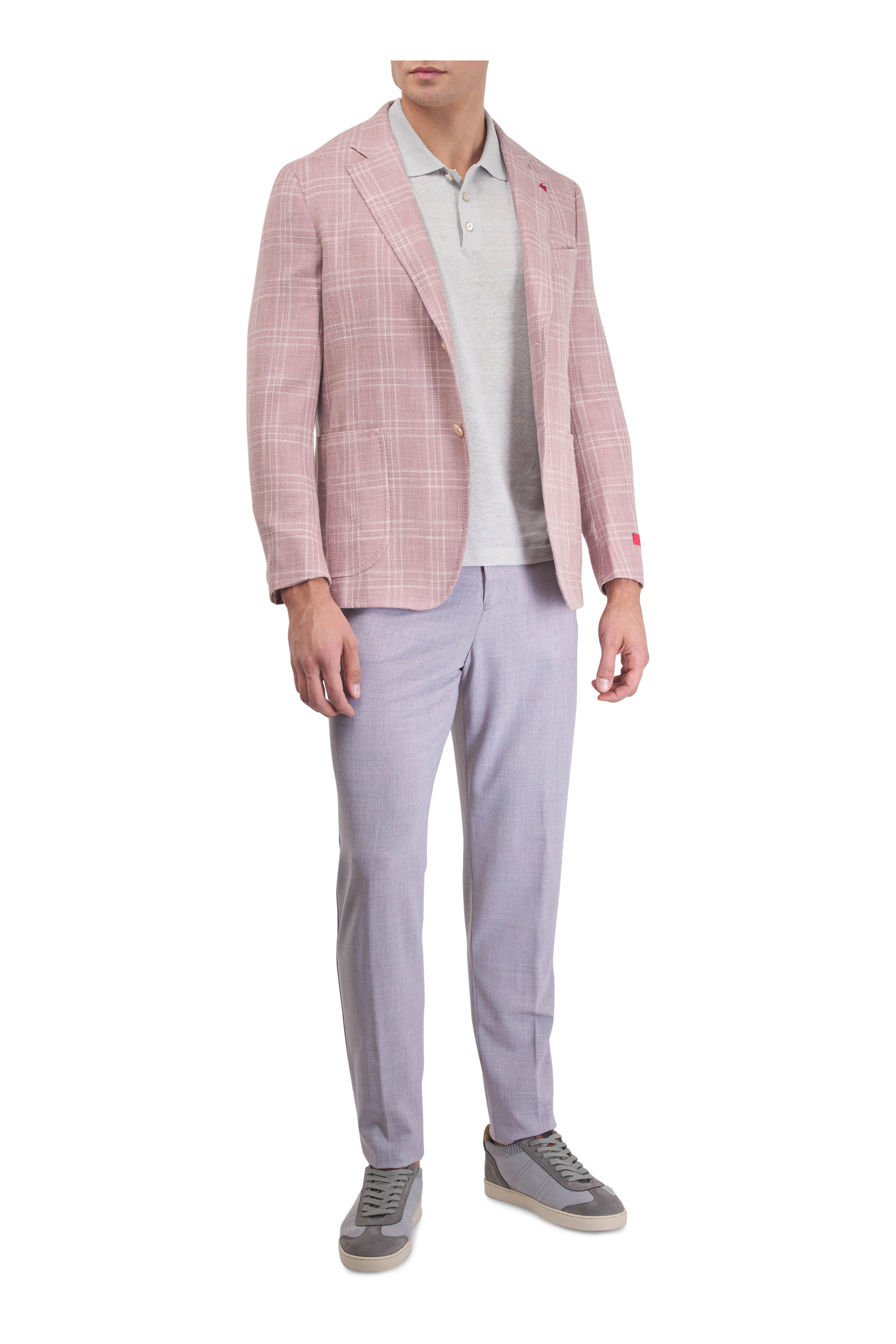 Isaia - Light Pink Check Sportcoat