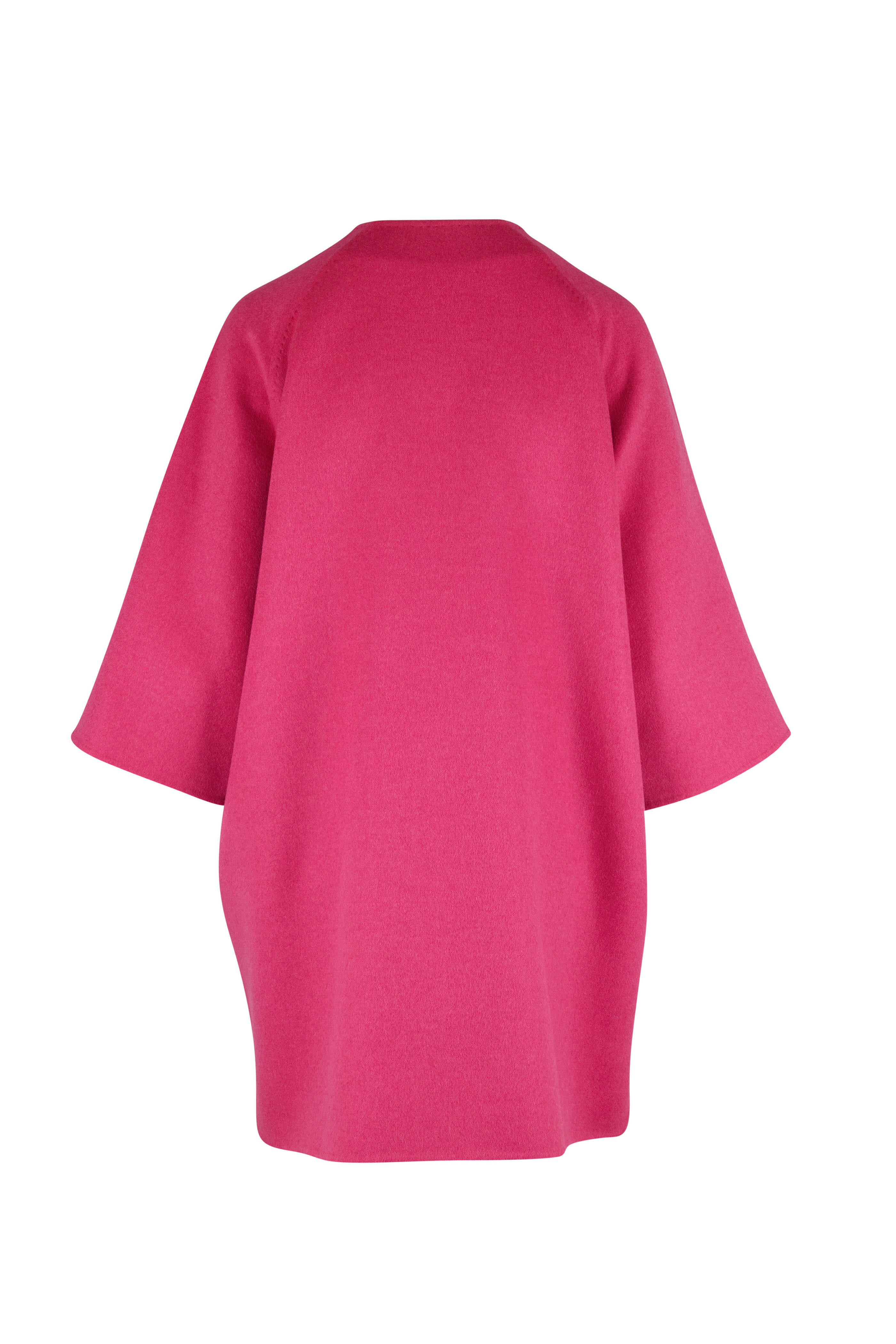 Max Mara - Siamese Fuchsia Collarless Coat | Mitchell Stores