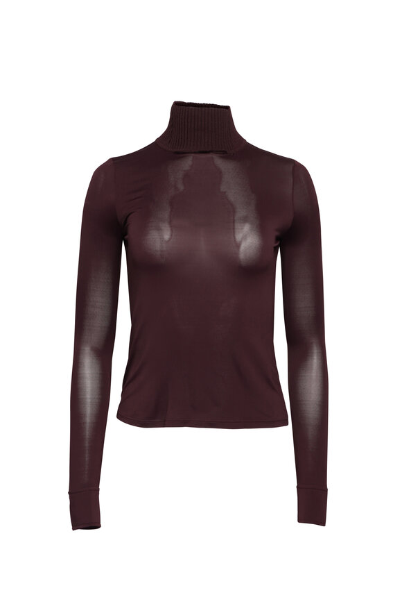 A.L.C. Elyse Chocolate Plum Turtleneck