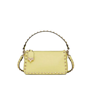 Valentino Garavani - Small Rockstud Shoulder Bag in Pale Yellow