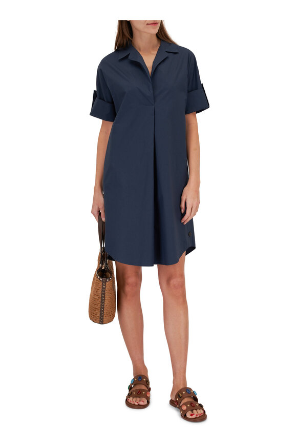 Antonelli - Michella Navy Cotton Shirtdress