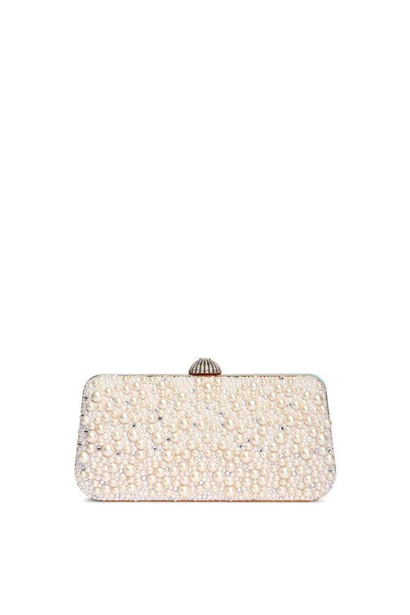 Valentino Garavani Carry Secrets Minaudiere Pearl & Rhinestone Clutch