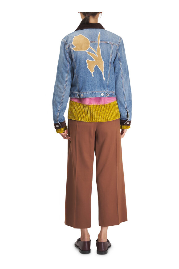 Marni Maroon Wool Cropped Pant - view 3