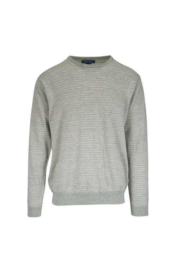 Peter Millar Linus Willow Stripe Crewneck Sweater