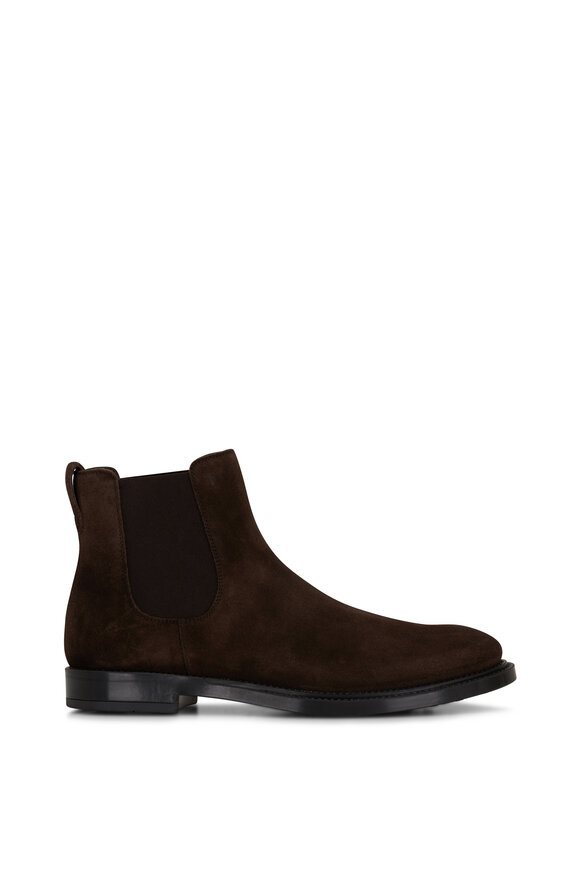 Tod's - Dark Brown Suede Chelsea Boot