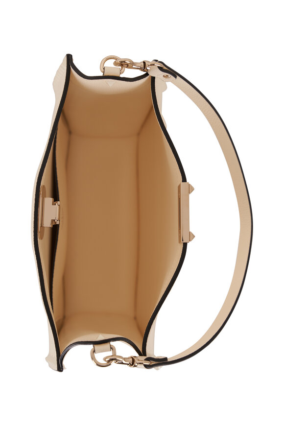 Valentino Garavani - Ivory Rockstud Small Hobo Bag 