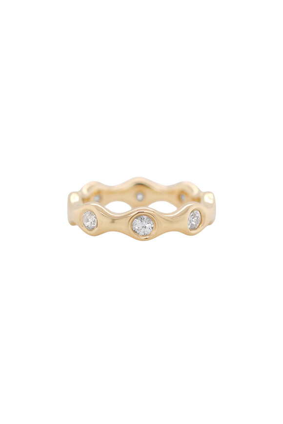Kali Zoe 18k Yellow Gold Large Ebb & Flow Diamond Ring