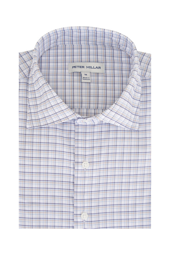 Peter Millar Robertson Navy Performance Twill Sport Shirt - view 1