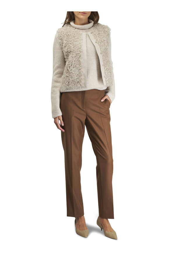 Akris - Flavin Vicuna Stretch Wool Flannel Pant 