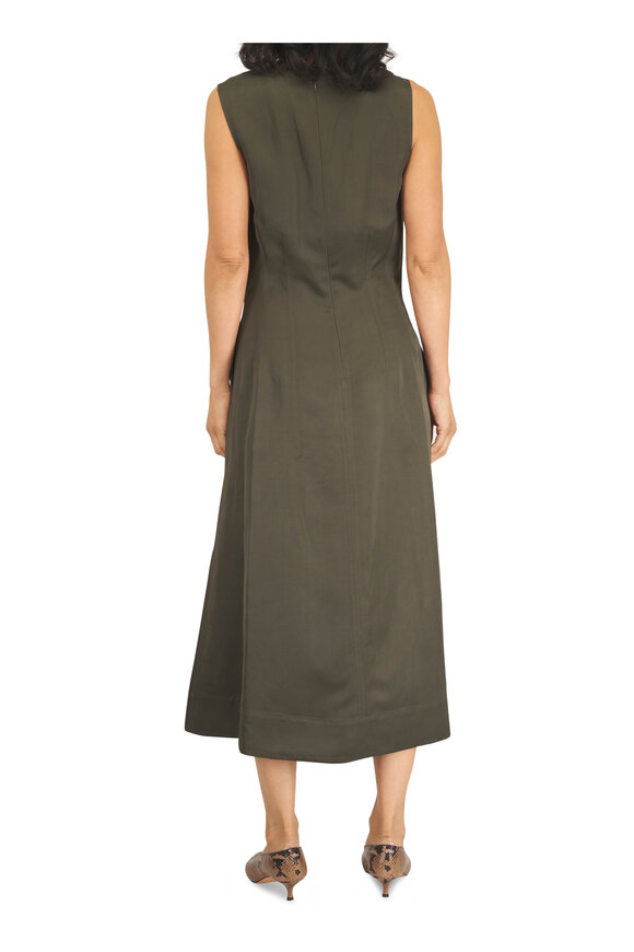 TWP Dark Olive Crewneck Dress - view 4