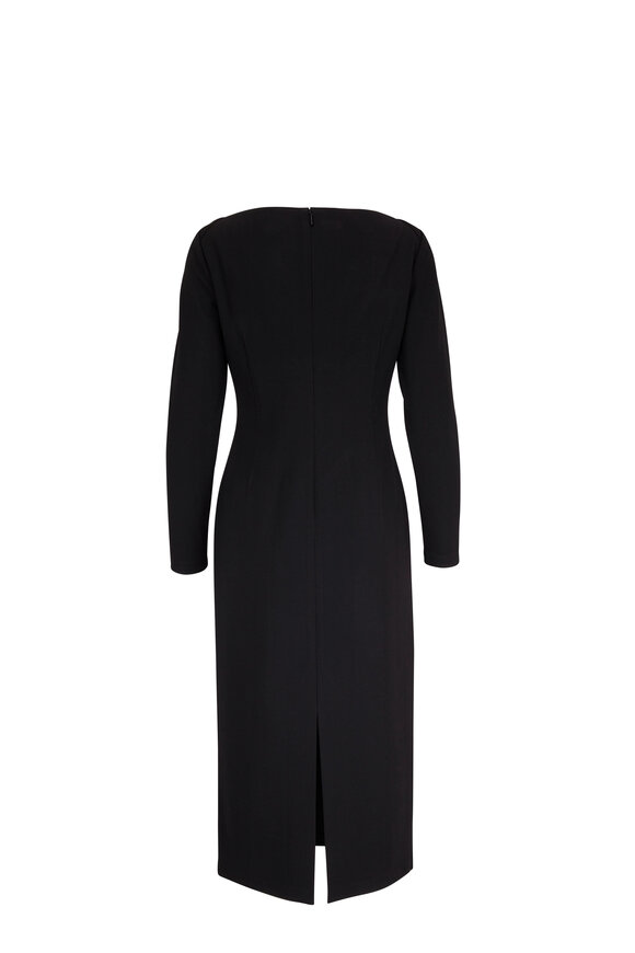 Lafayette 148 New York - Black Slim Portrait Neck Dress