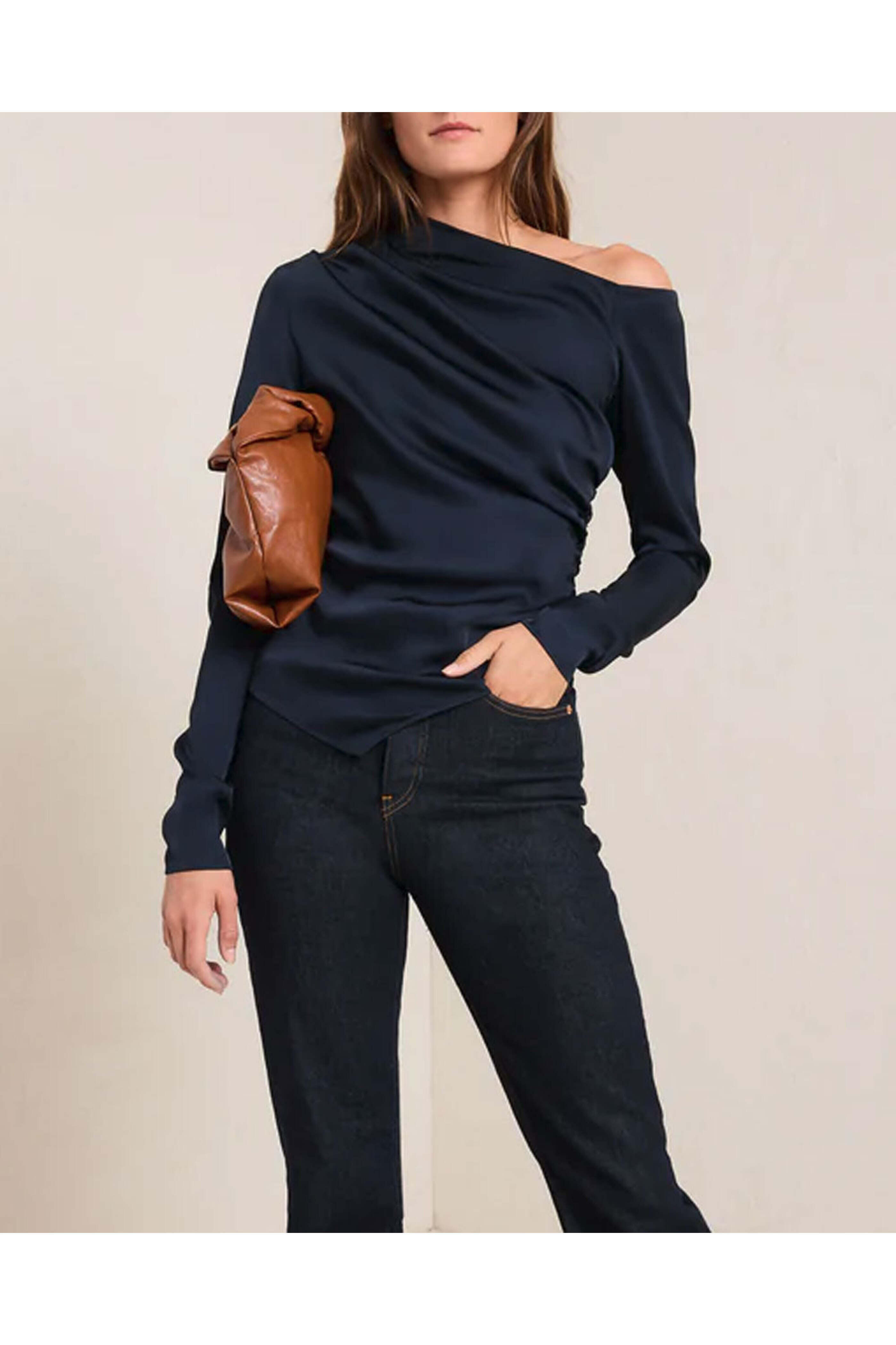 A.L.C. - Dark Sapphire Jamie Asymmetrical Top