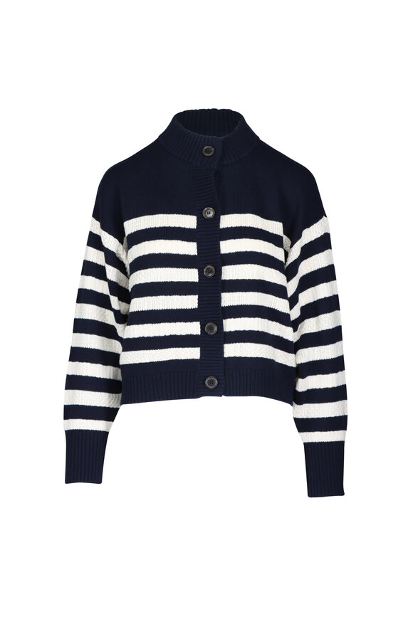 Frame The Variation Femme Navy Multi Cardigan