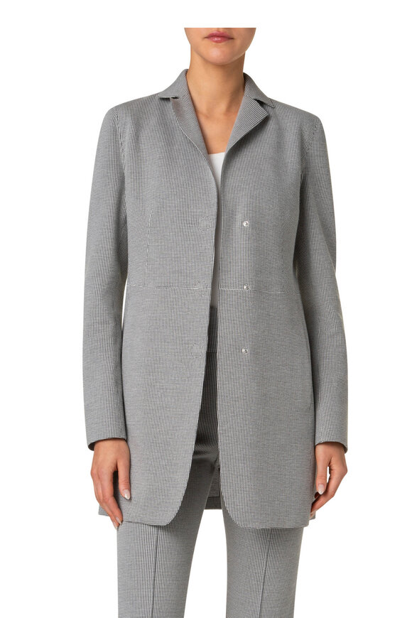 Akris Punto - Cream & Black Long Bonding Jacket