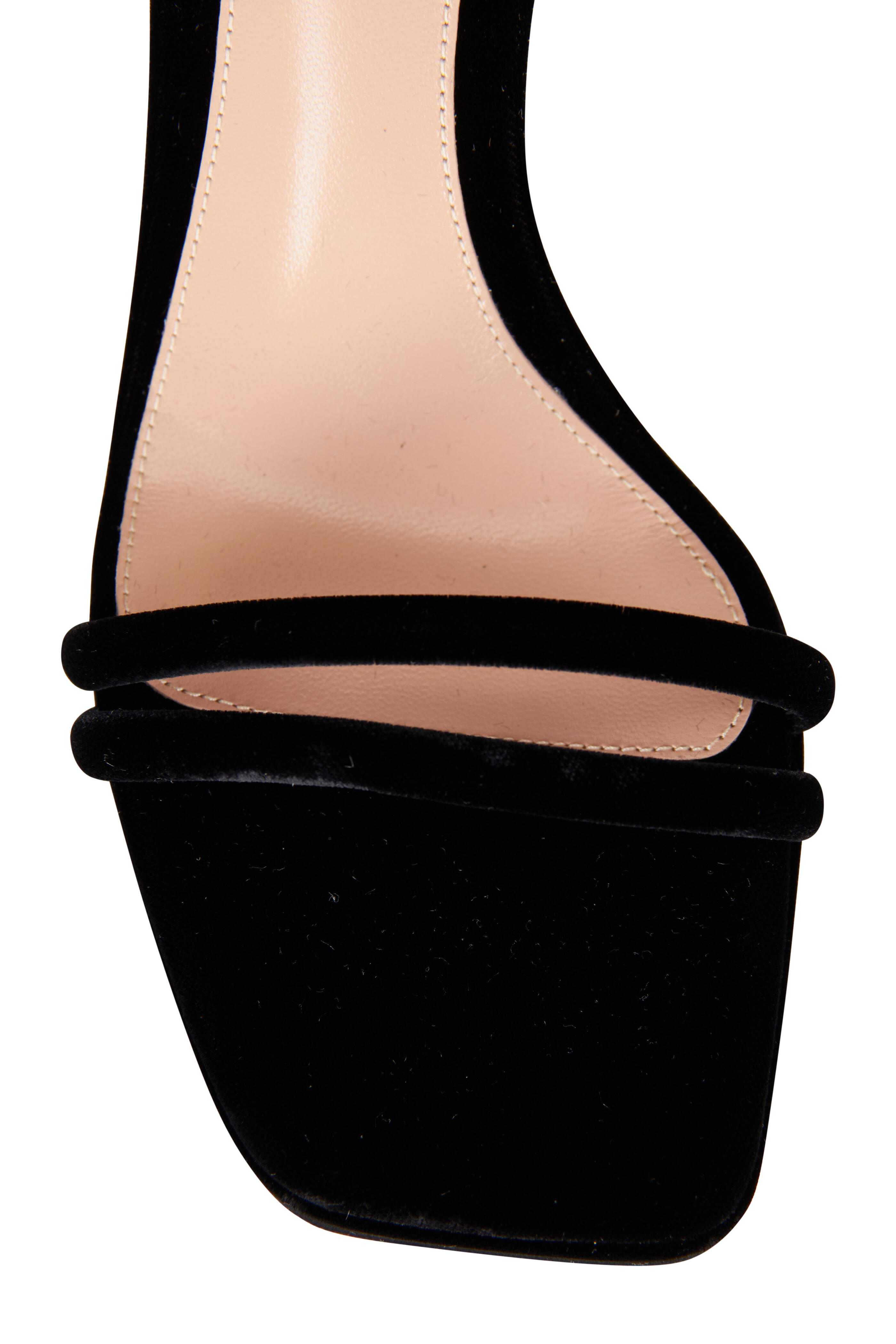 Gianvito Rossi - Black Velvet Platform Sandal, 70mm - view 4