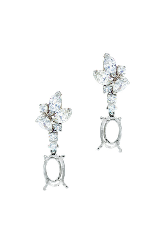 Oscar Heyman - Platinum Diamond Drop Earrings