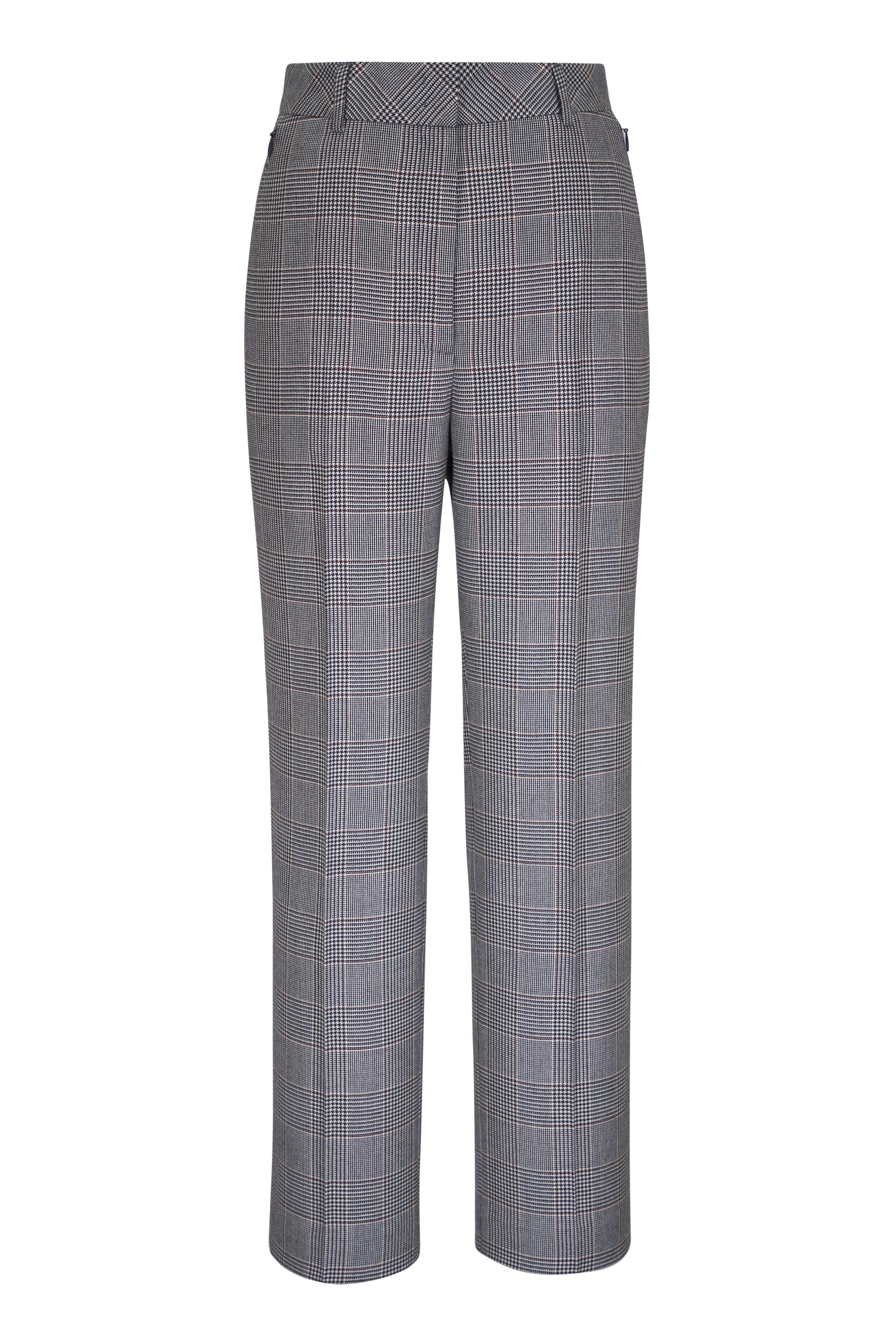 Akris - Faria Black & Natural Check Slim Ankle pant