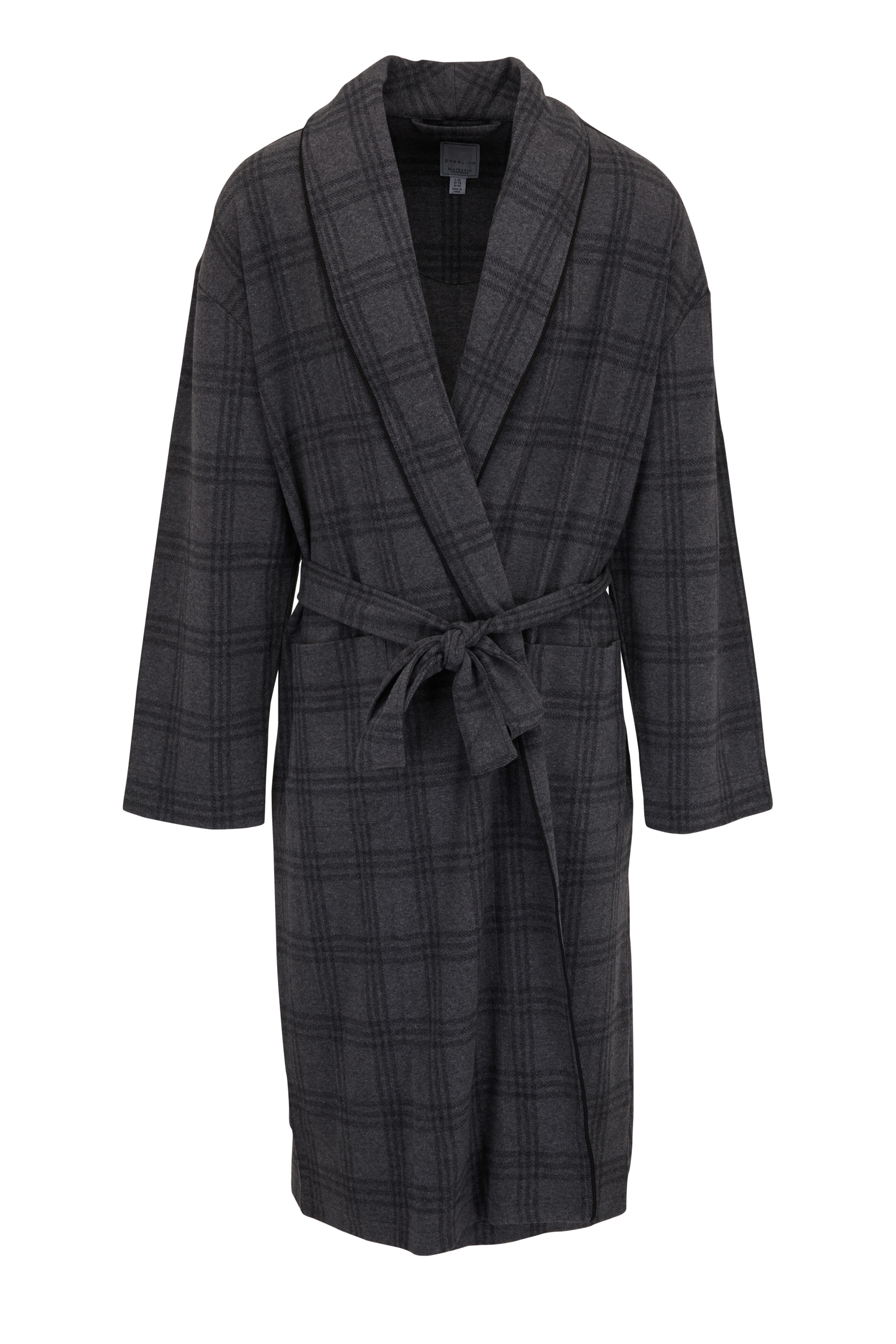 Majestic Charcoal Plaid Robe Mitchell Stores
