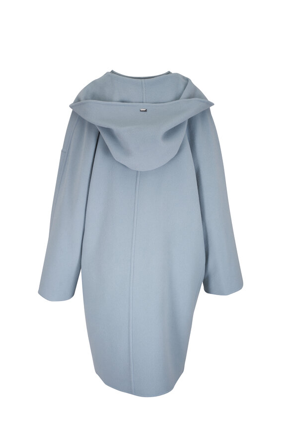 Herno - Cappotto Dusty Blue Oversized Wool Coat