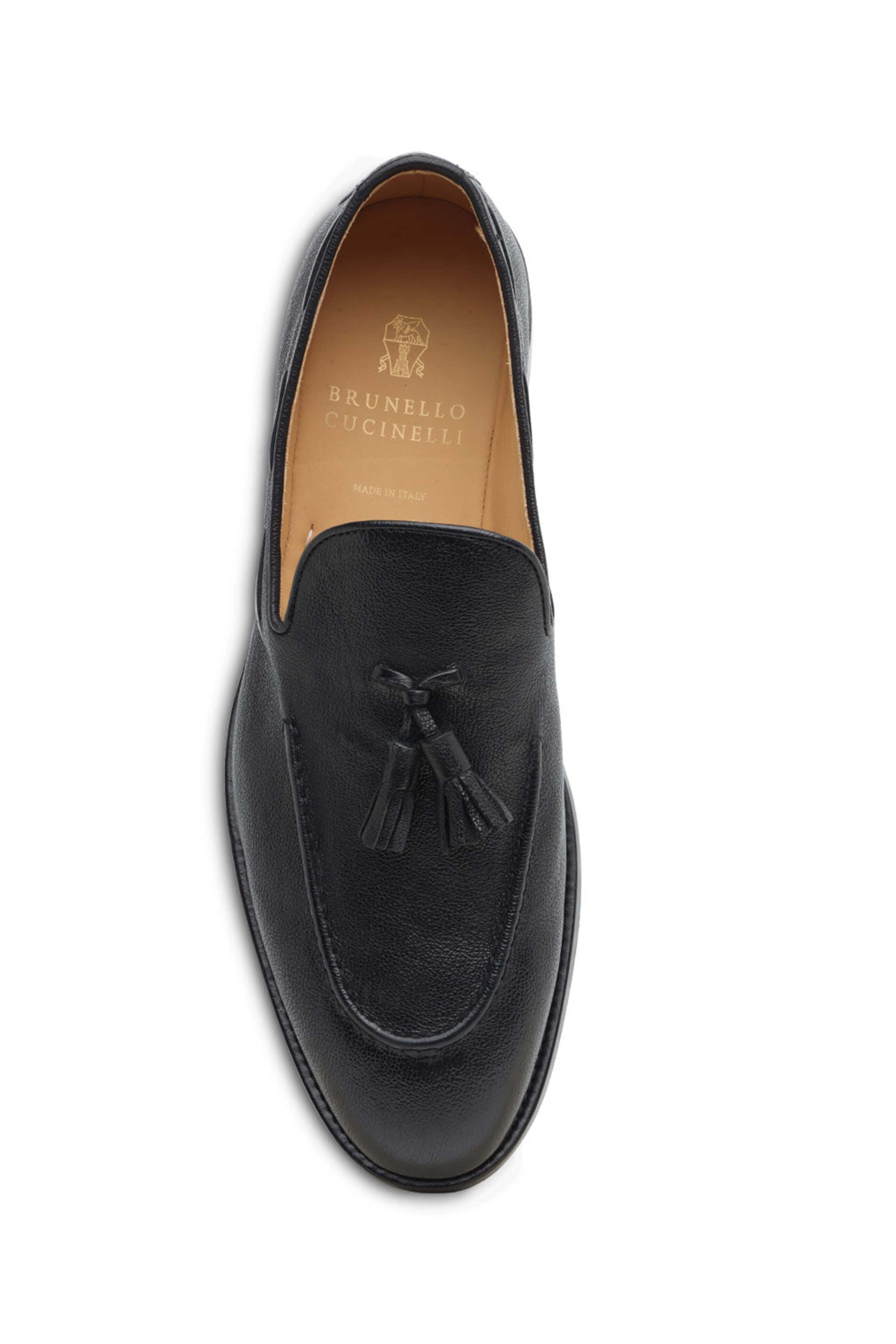 Brunello Cucinelli - Fine Grain Tassel Loafer in Black