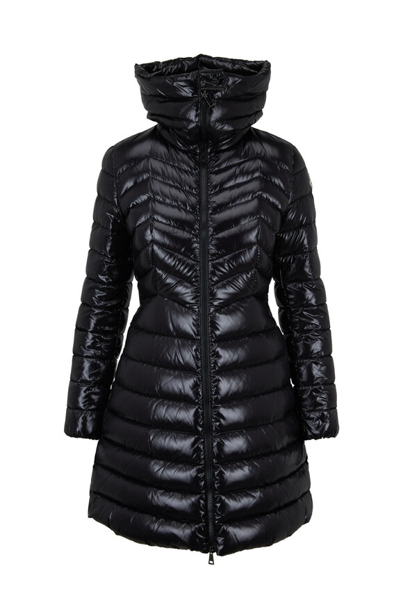 Moncler - Faucon Black Shiny Puffer Coat