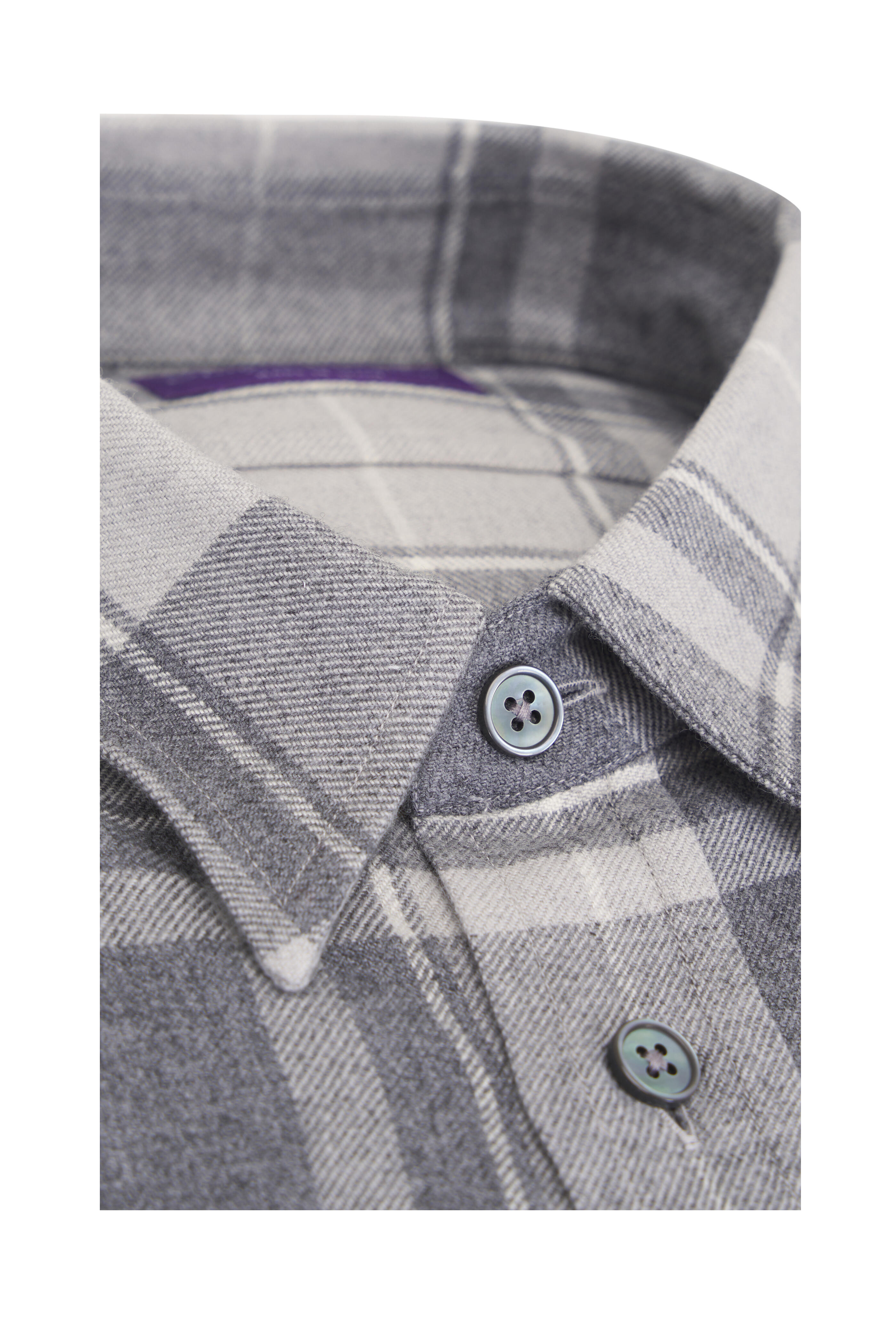 Ralph Lauren Purple Label - Heather Gray Plaid Sport Shirt