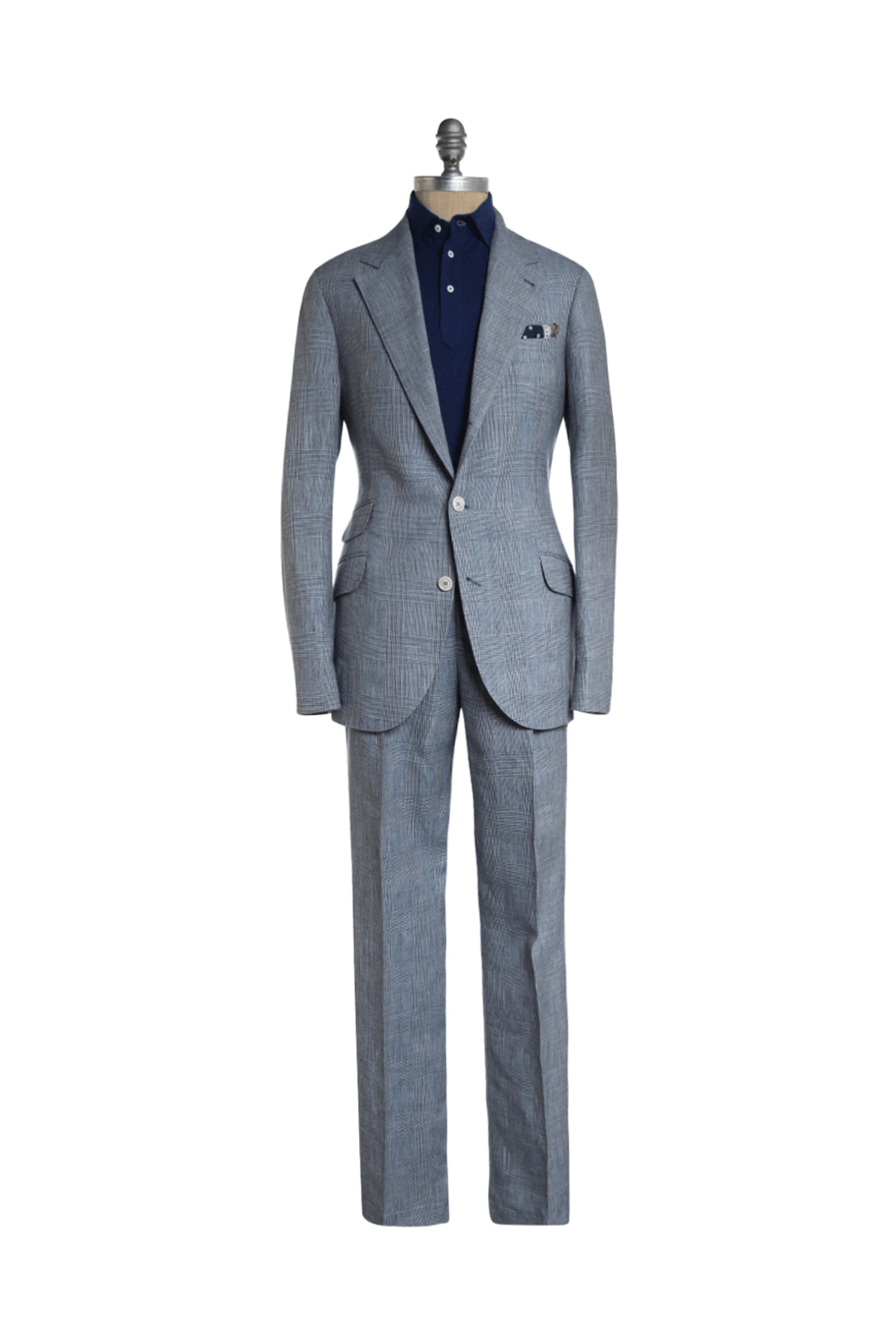 Brunello Cucinelli - Denim Blue Plaid Suit
