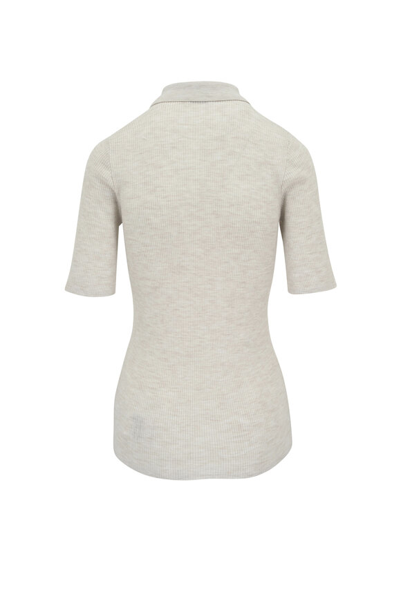 Brunello Cucinelli - Beige Monili Quarter Zip Top 