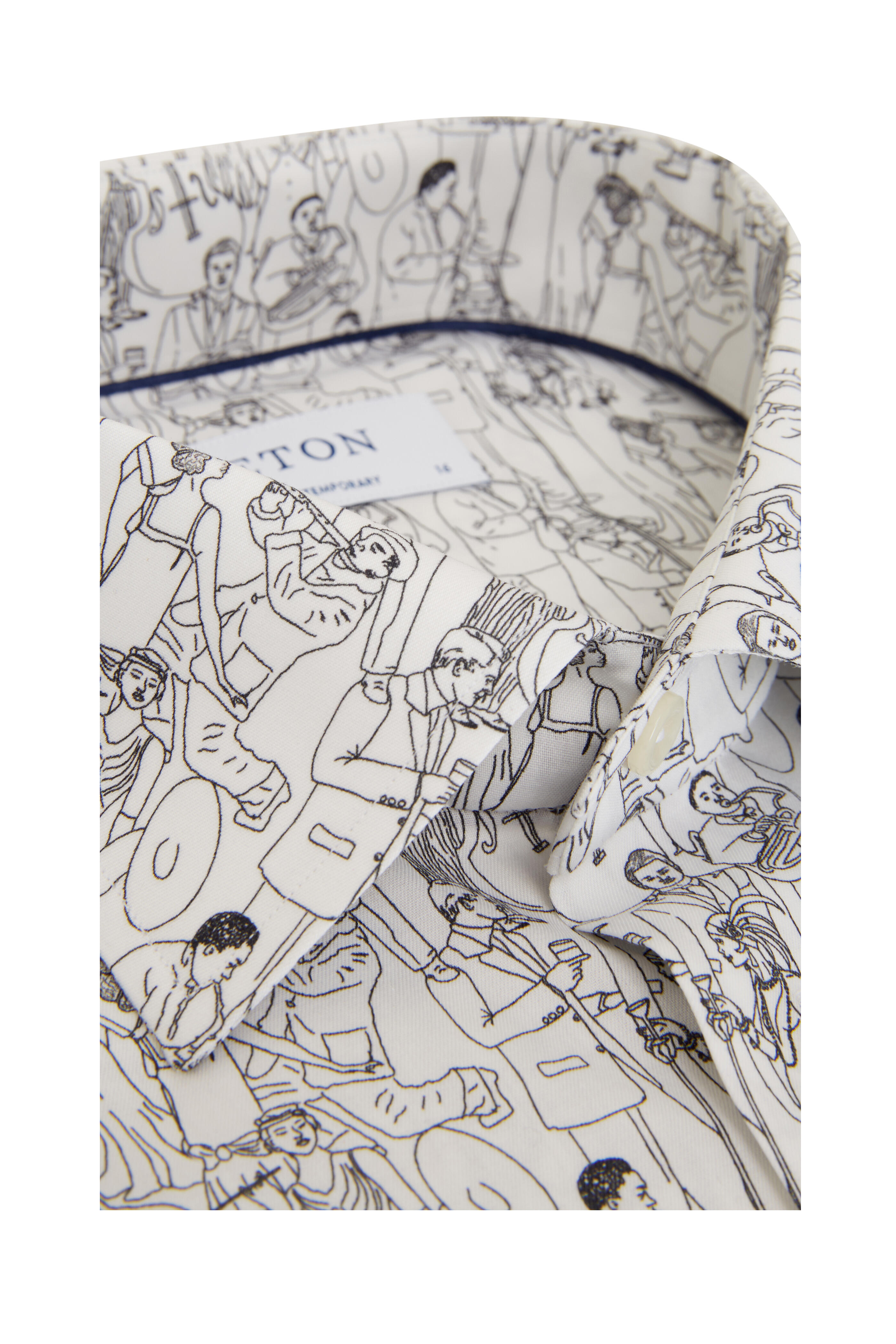 Eton - Jazz Party Print Contemporary Fit Sport Shirt