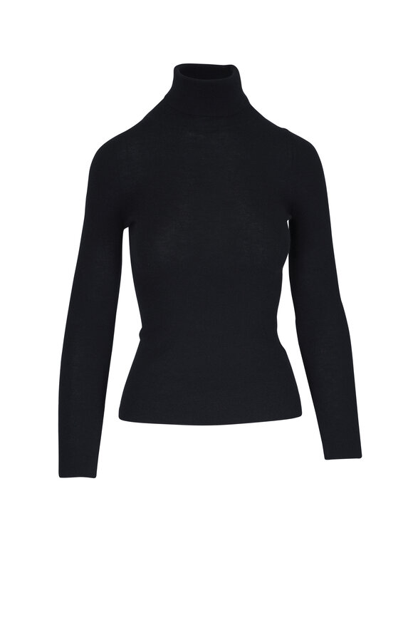 Nili Lotan Lynnette Black Cashmere Turtleneck