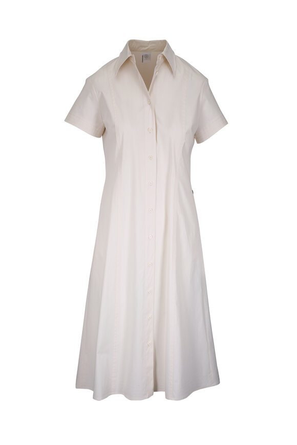 Bogner Alison Eggshell Cream Tailored Midi Shirtdress