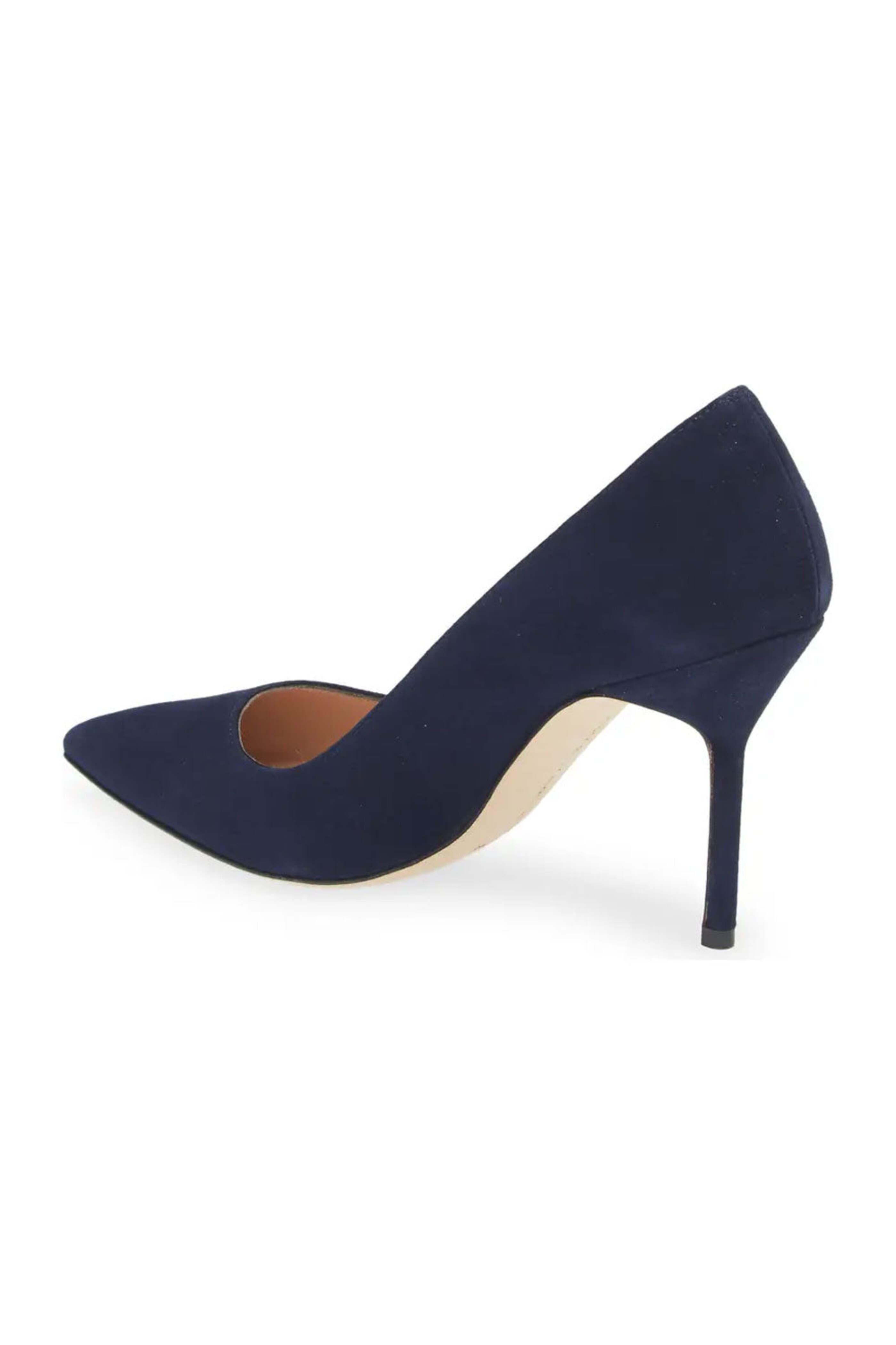 Manolo Blahnik - BB Suede 70 Pump in Navy