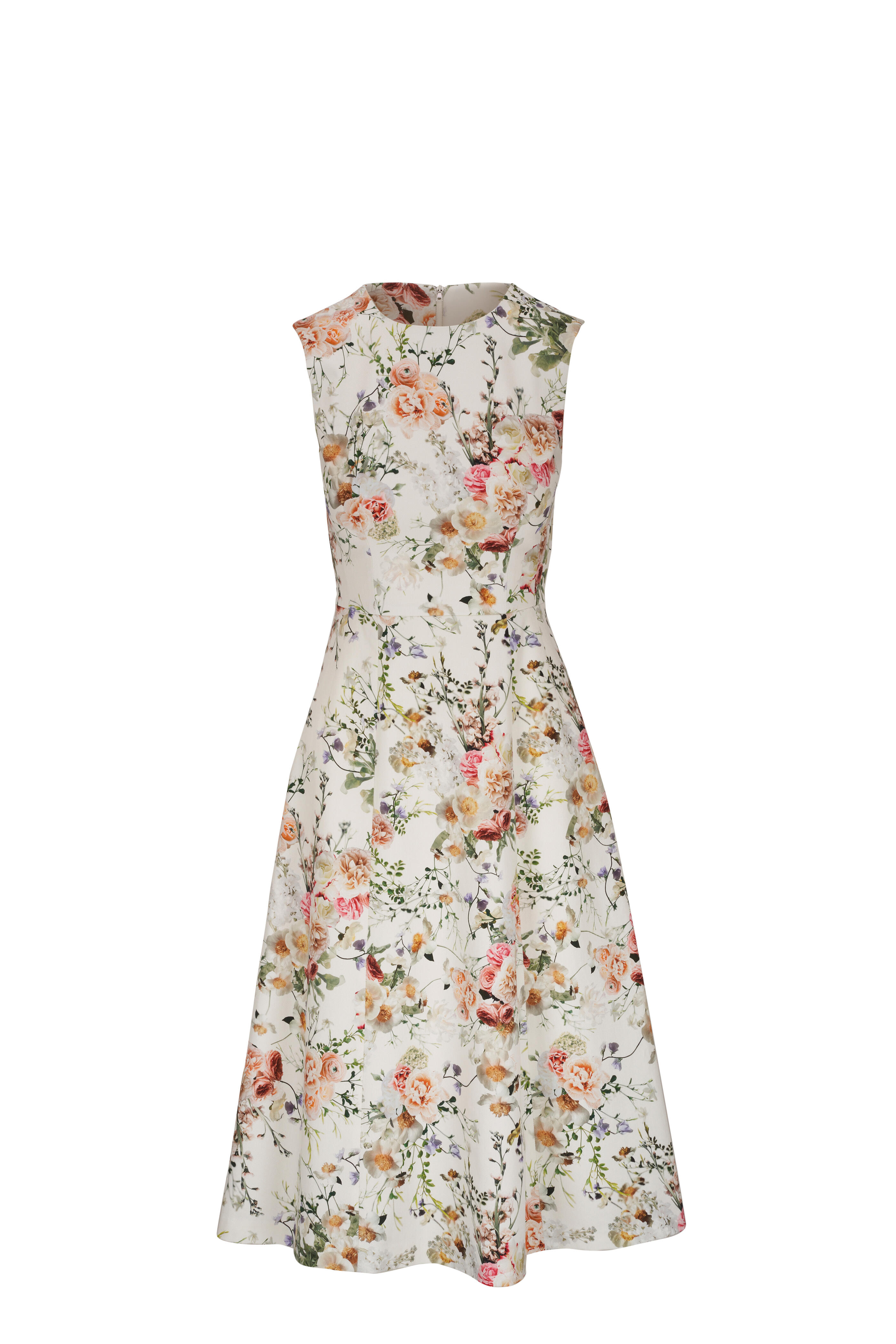 Adam Lippes - Eloise White Floral Printed Cotton Twill Dress