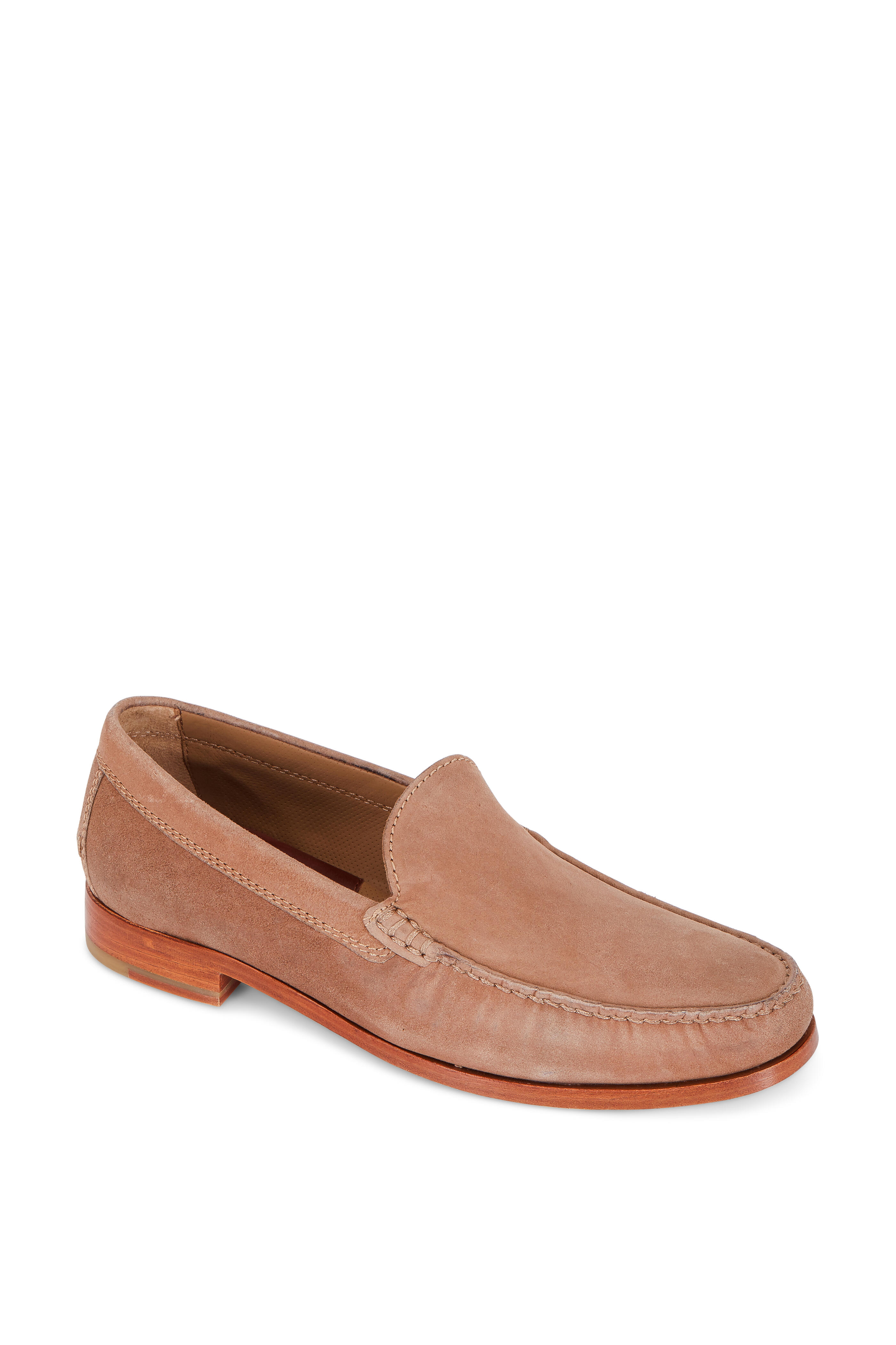 Trask Seymour Stone Suede Loafer Mitchell Stores