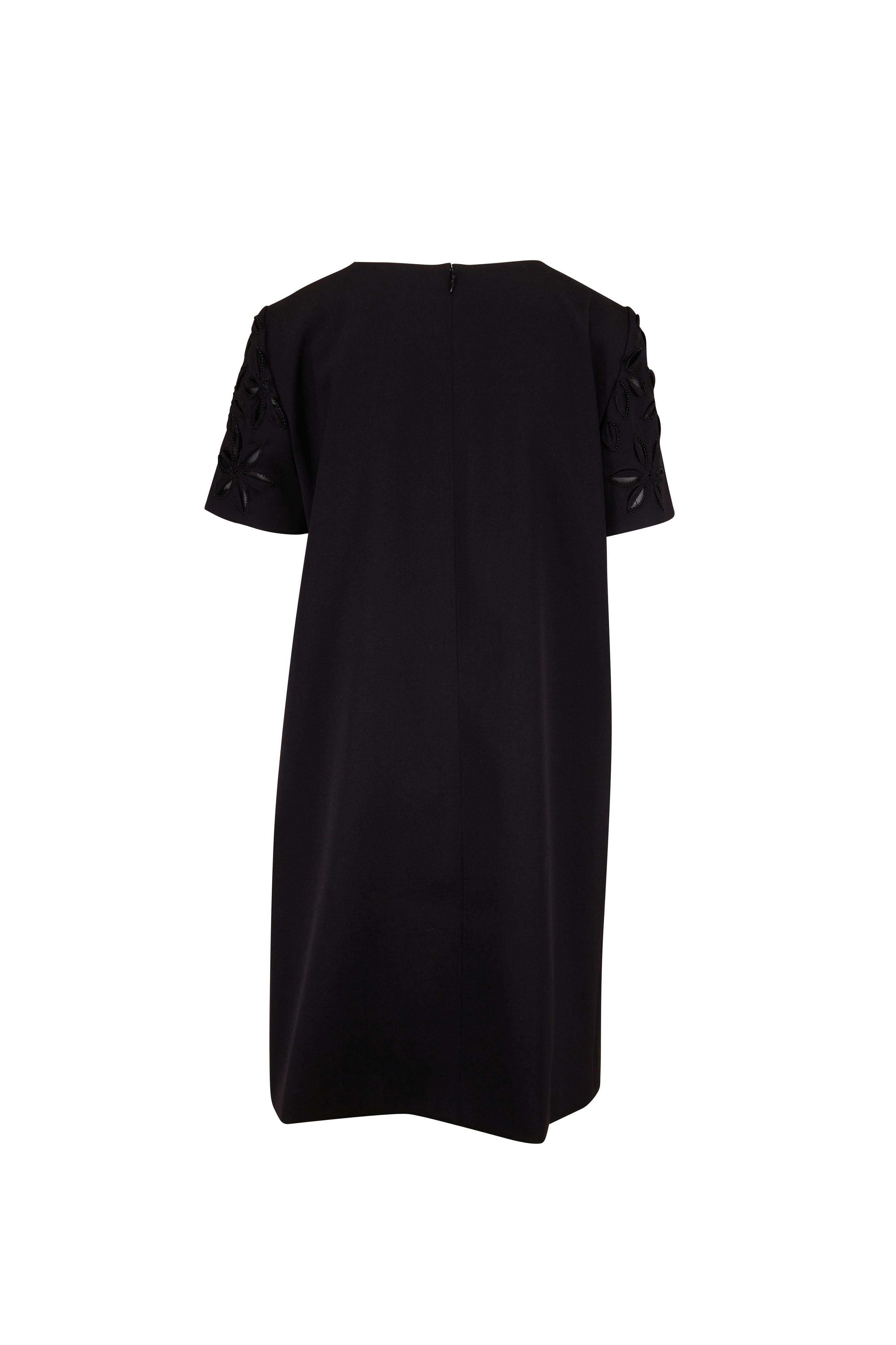 Carolina Herrera - Black Short Sleeve Shift Dress