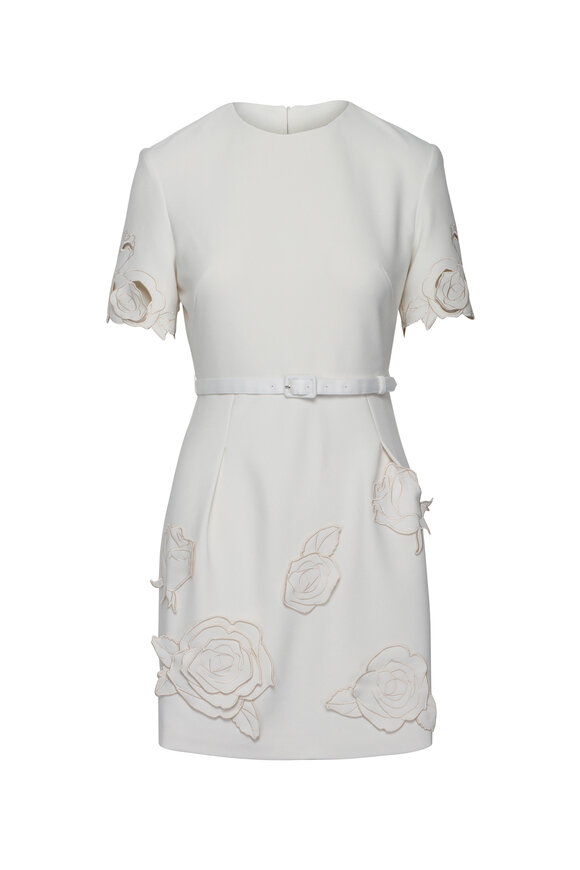 Leo Lin Aurelie Vanilla Applique Mini Dress
