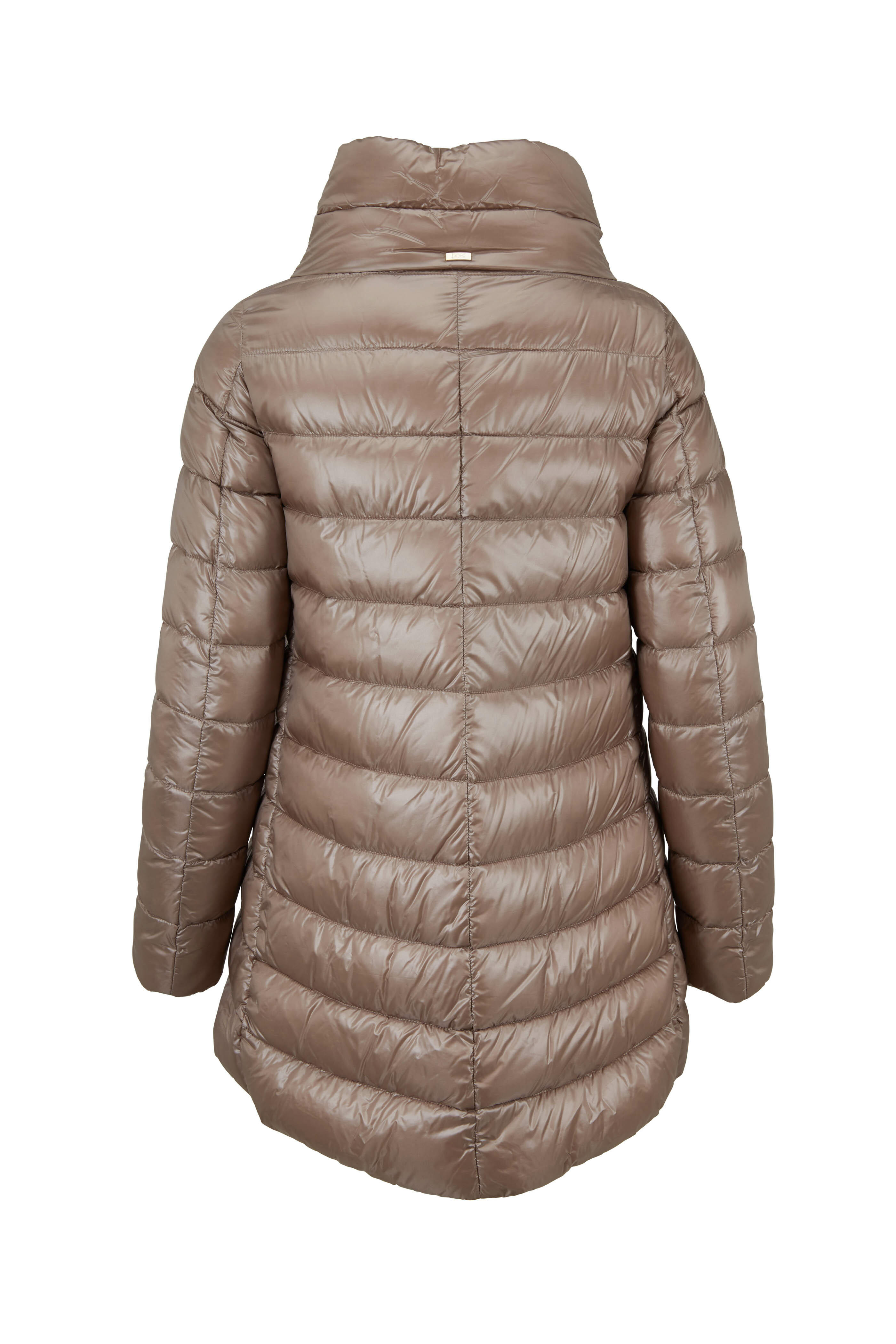 Herno - Beige Hi-Low Hem Puffer Coat