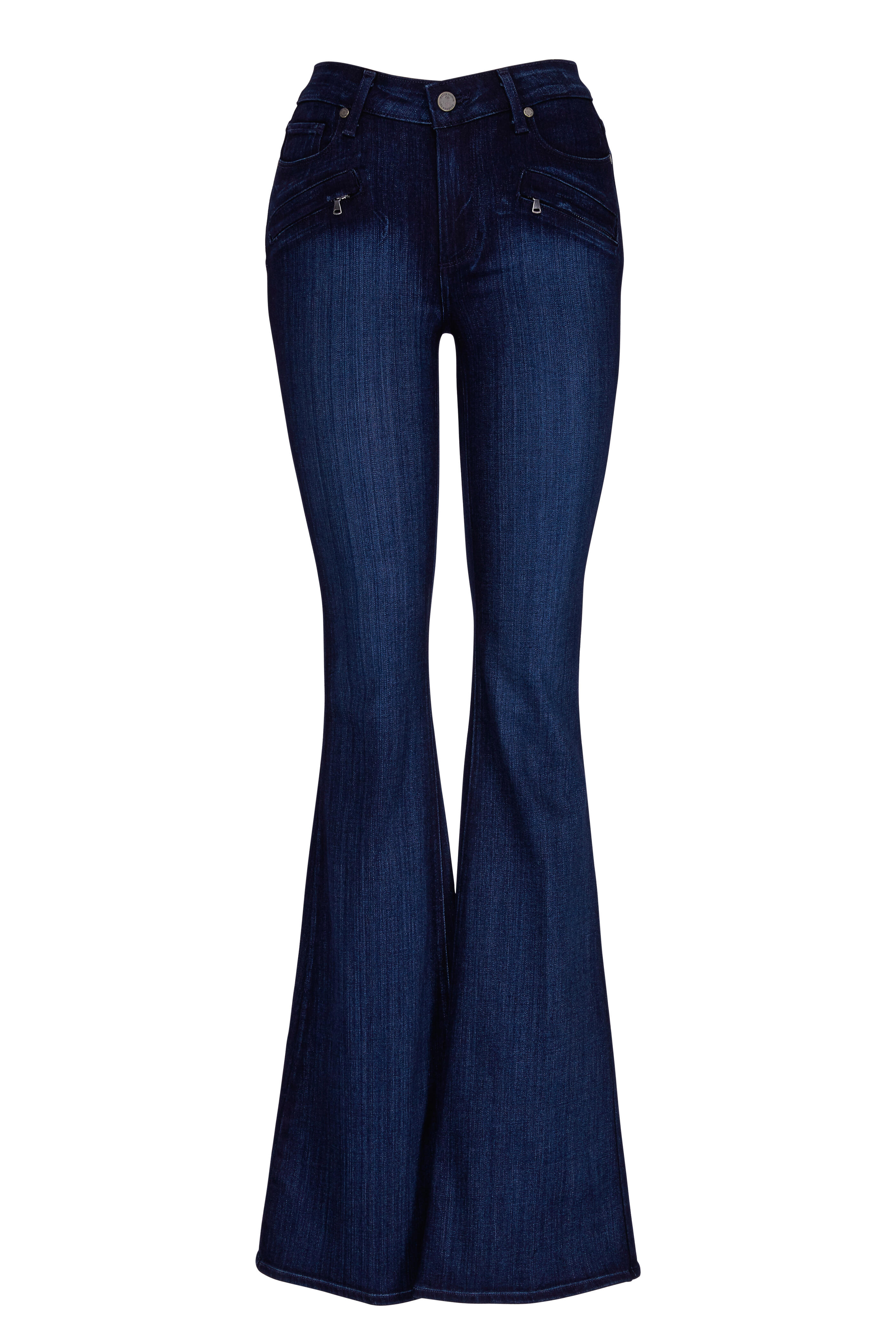 Paige - Renata Zip Flare High Rise Jean