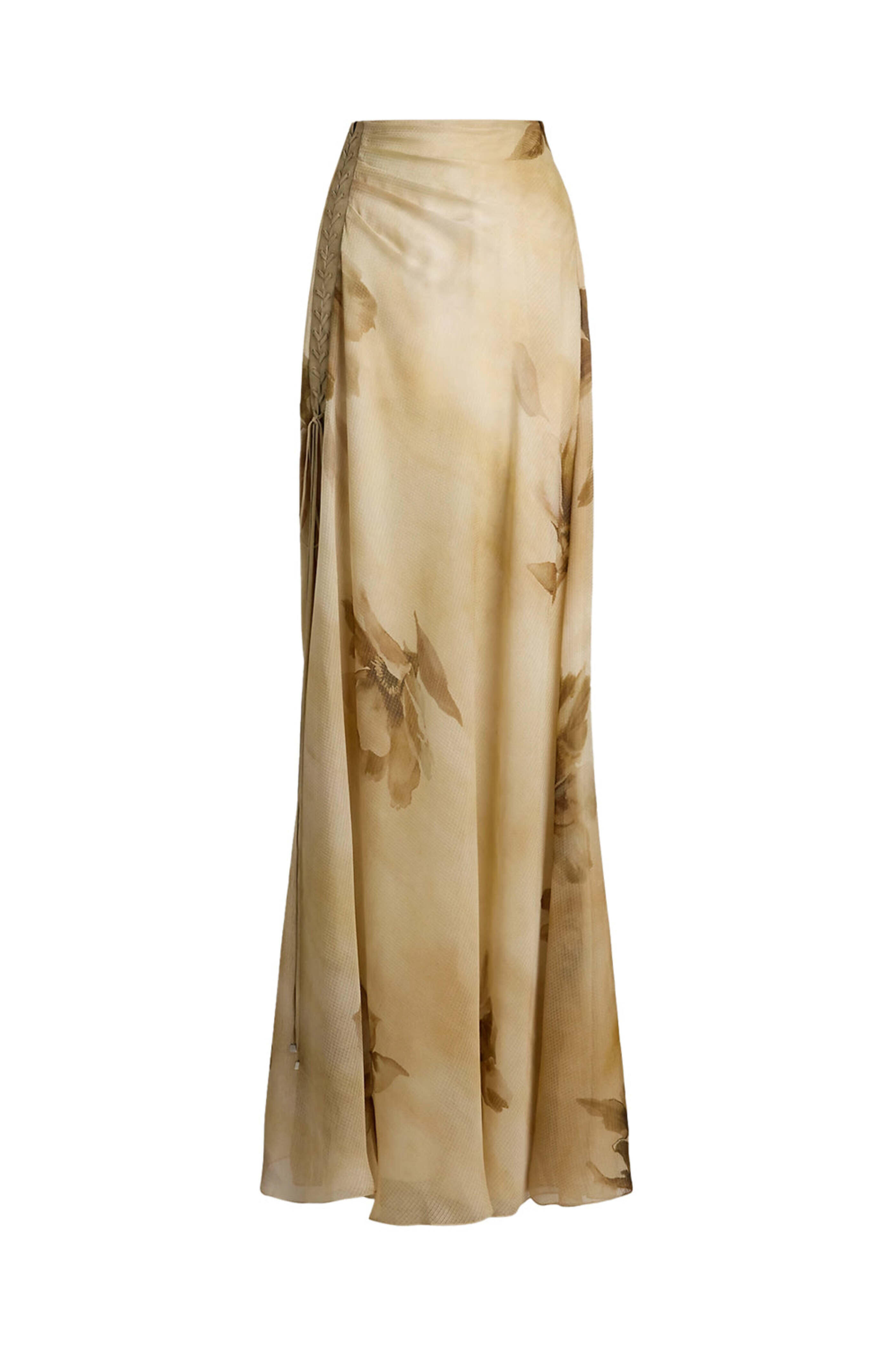 Ralph Lauren - Tan Floral Odera Maxi Skirt