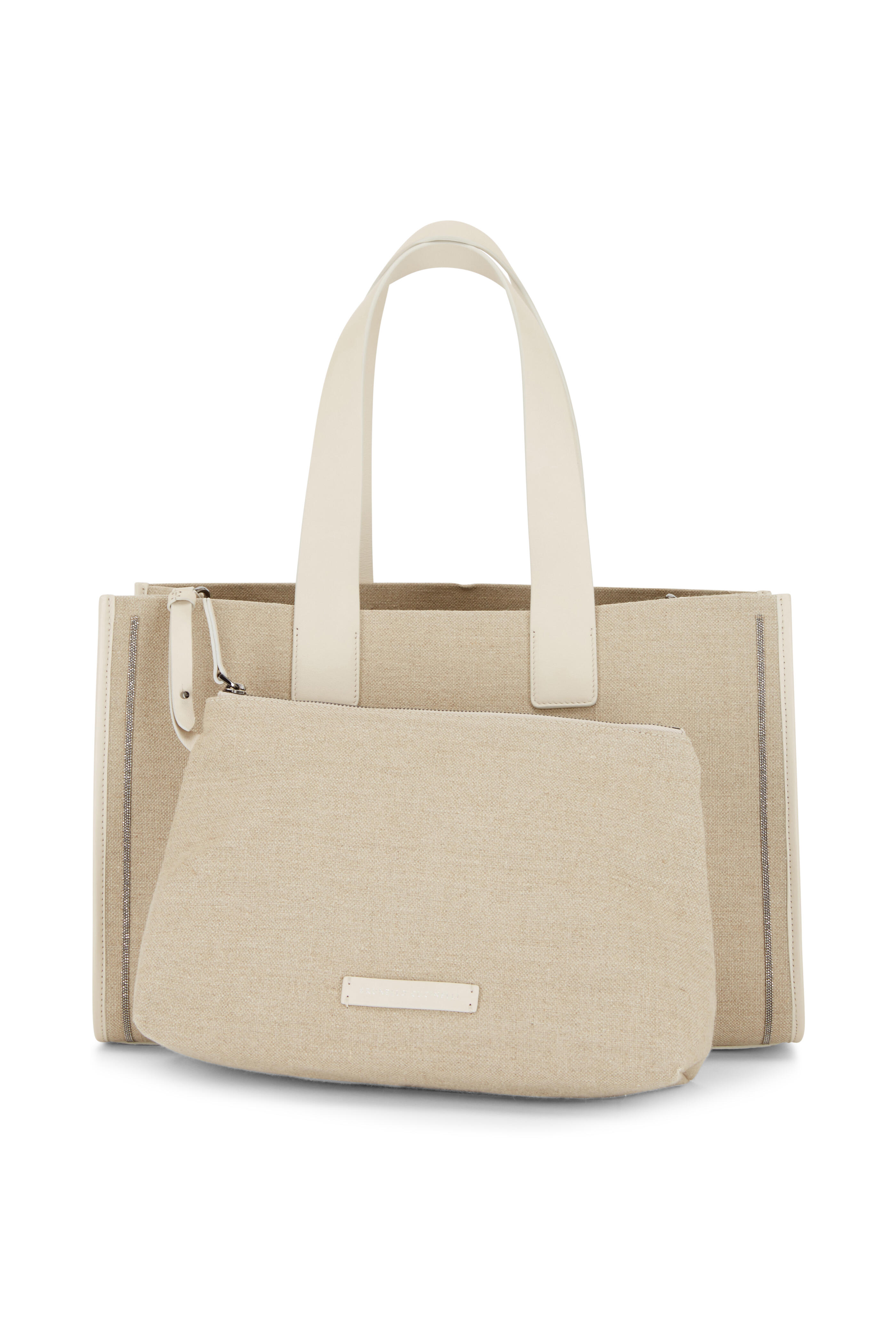 Brunello Cucinelli - Corda Natural Linen & Leather Tote Bag
