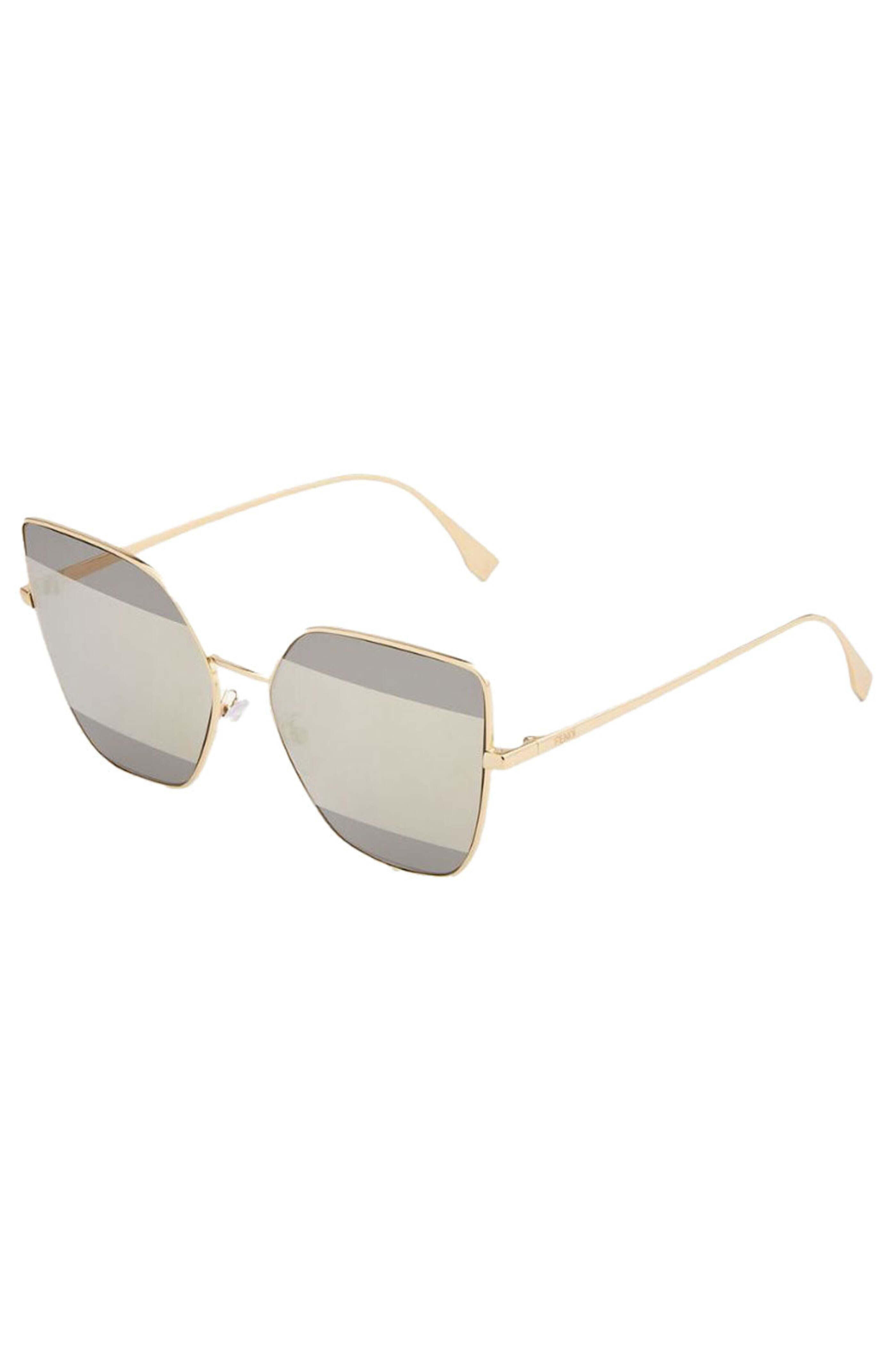 Fendi Sunglasses - Stripes Sunglasses in Gold and Black