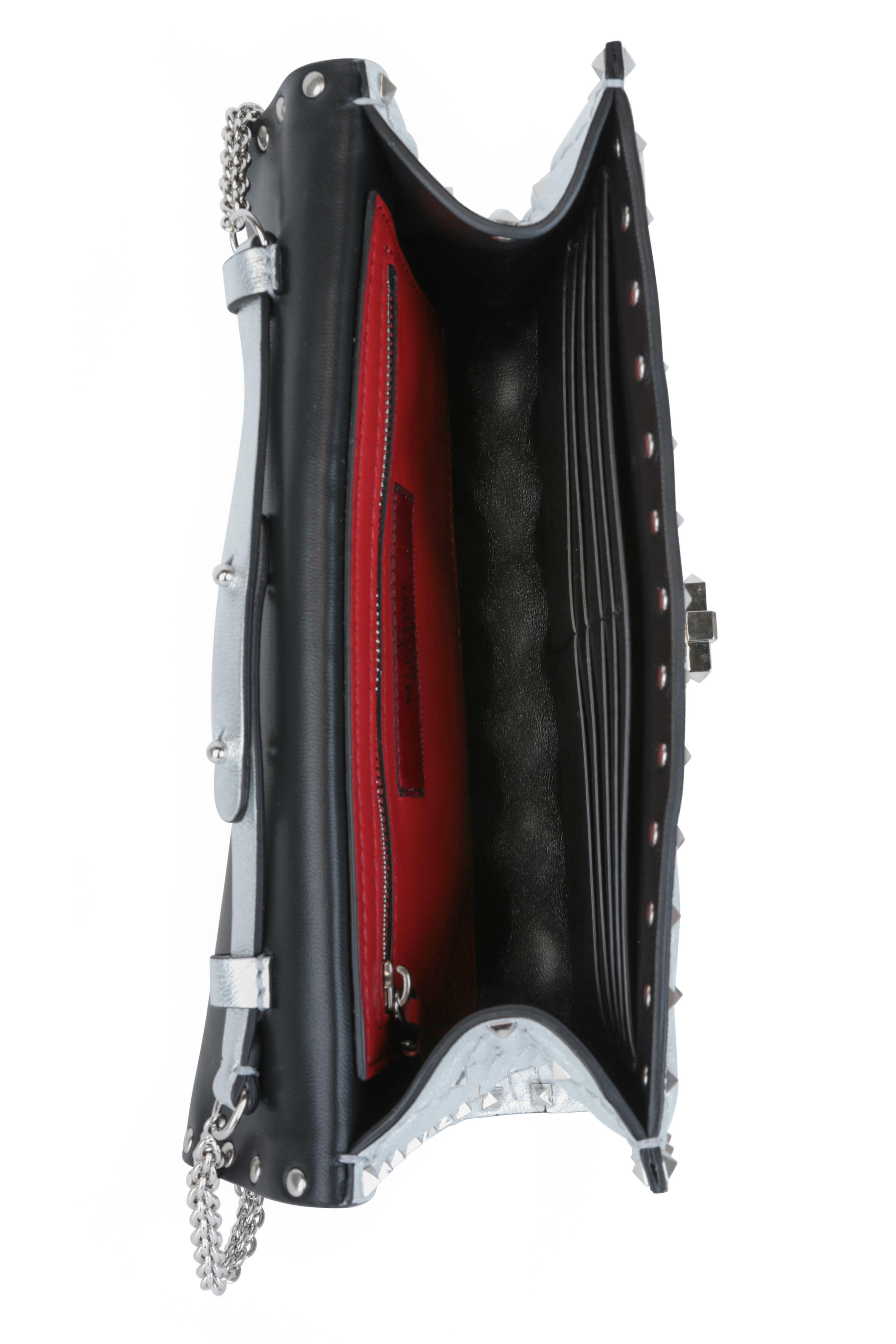 Valentino Garavani - Rockstud Spike Silver Quilted Crossbody