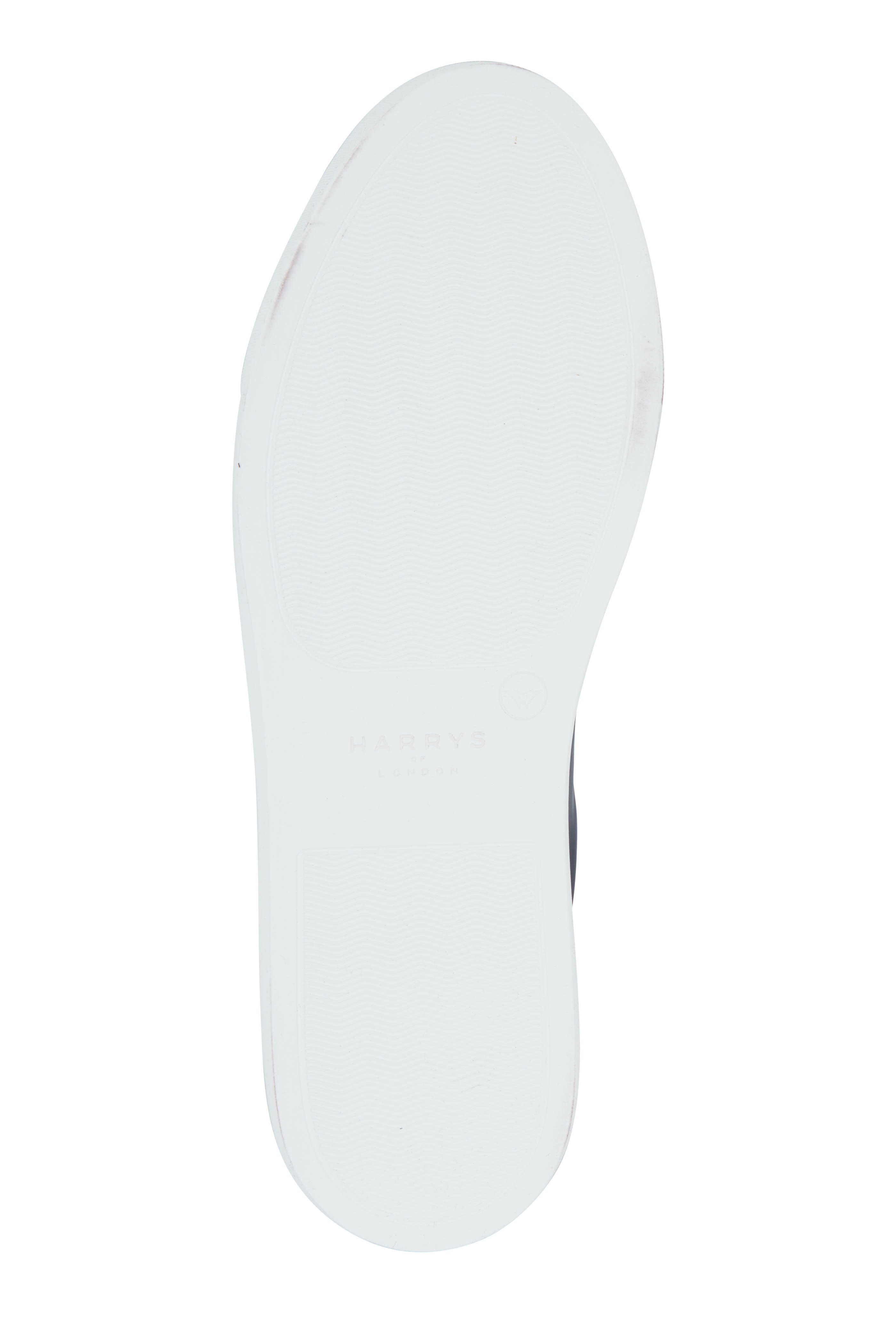 Harrys of London - Jaunty Navy Tech Leather & Suede Slip-On Sneaker