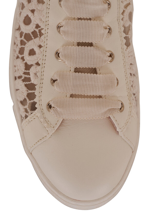 AGL - Sade Off-White Embroidered Fabric Sneaker 